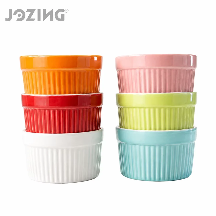 3.5inch Fluted Ceramic Ramekin Set product view
