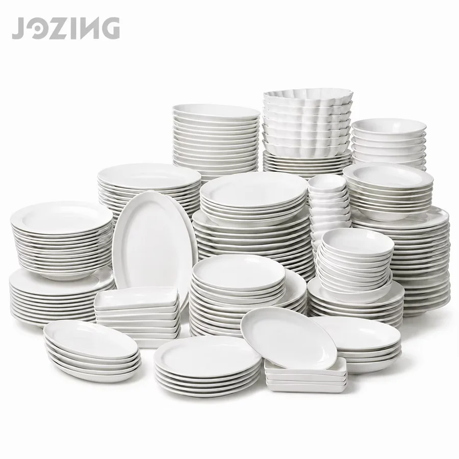 Factory Direct Large 14–20 inch Porcelain White Serving Platters Stocked Sell by Ton product view