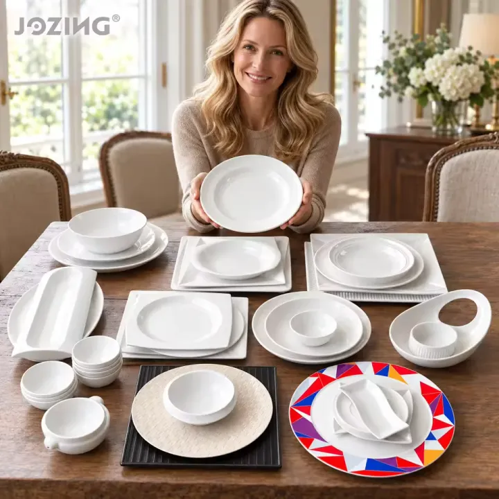 Wholesale White Ceramic Plates and Serving Dishes by the Ton