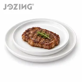 10.2inch and 8.3inch White Ceramic Steak Plate Set